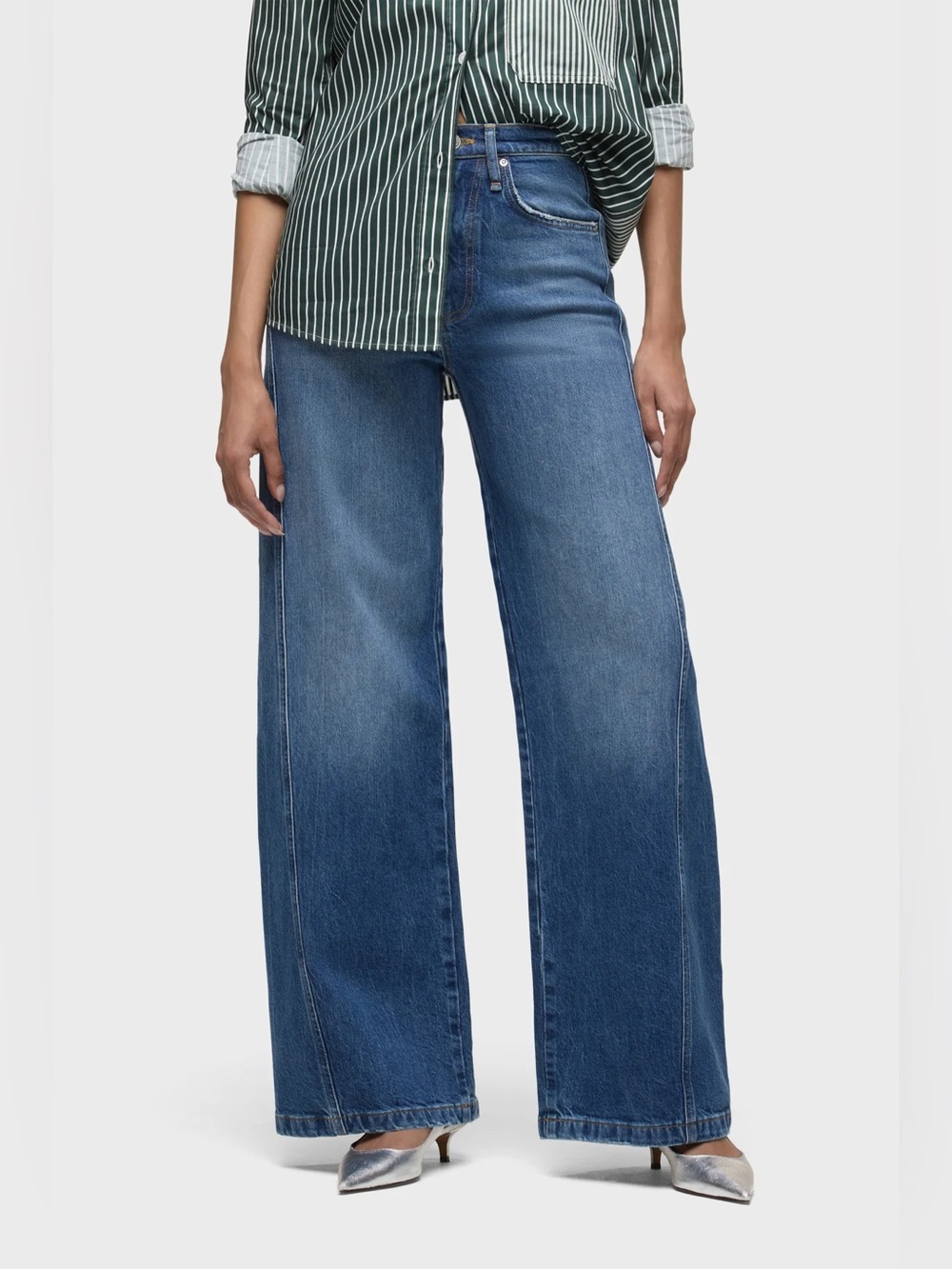 Black Wash Hudson Wide Leg Jeans Size 4 NWT - Picture 8 of 17
